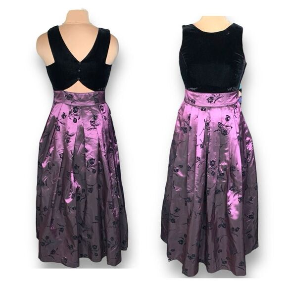 Vintage Black and Purple Prom Dress - Picture 12 of 12